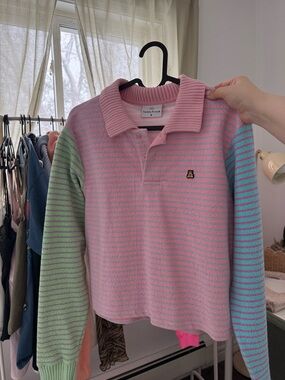 Teddy Fresh Pastel Polo Sweater - Pink, Mint, Aqua
